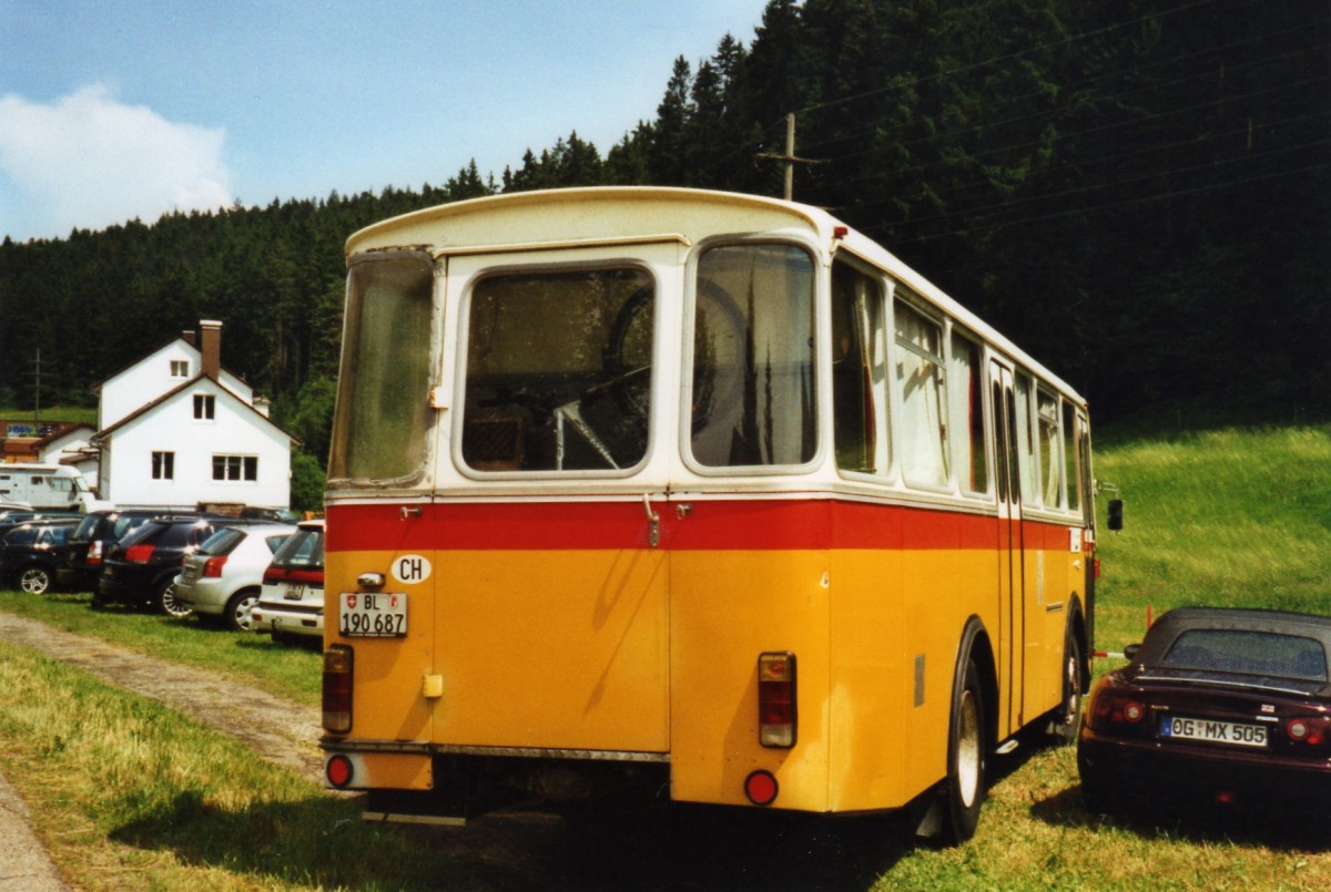 (127'418) - Aus der Schweiz: Heuberger, Zwingen - BL 190'687 - FBW/T�scher (ex Kurhaus Val Sinestra, Sent; ex Mark, Andeer; ex Fravi, Andeer) am 3. Juli 2010 bei Eisenbach