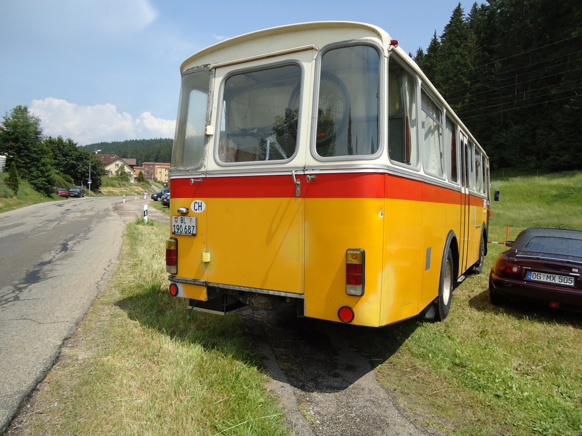 (127'505) - Aus der Schweiz: Heuberger, Zwingen - BL 190'687 - FBW/T�scher (ex Kurhaus Val Sinestra, Sent; ex Mark, Andeer; ex Fravi, Andeer) am 3. Juli 2010 bei Eisenbach