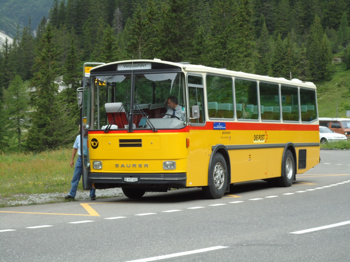 (127'523) - AVG Meiringen - Nr. 74/BE 607'481 - Saurer/R&J (ex P 24'357) am 4. Juli 2010 in Handegg, Kunzent�nnlen