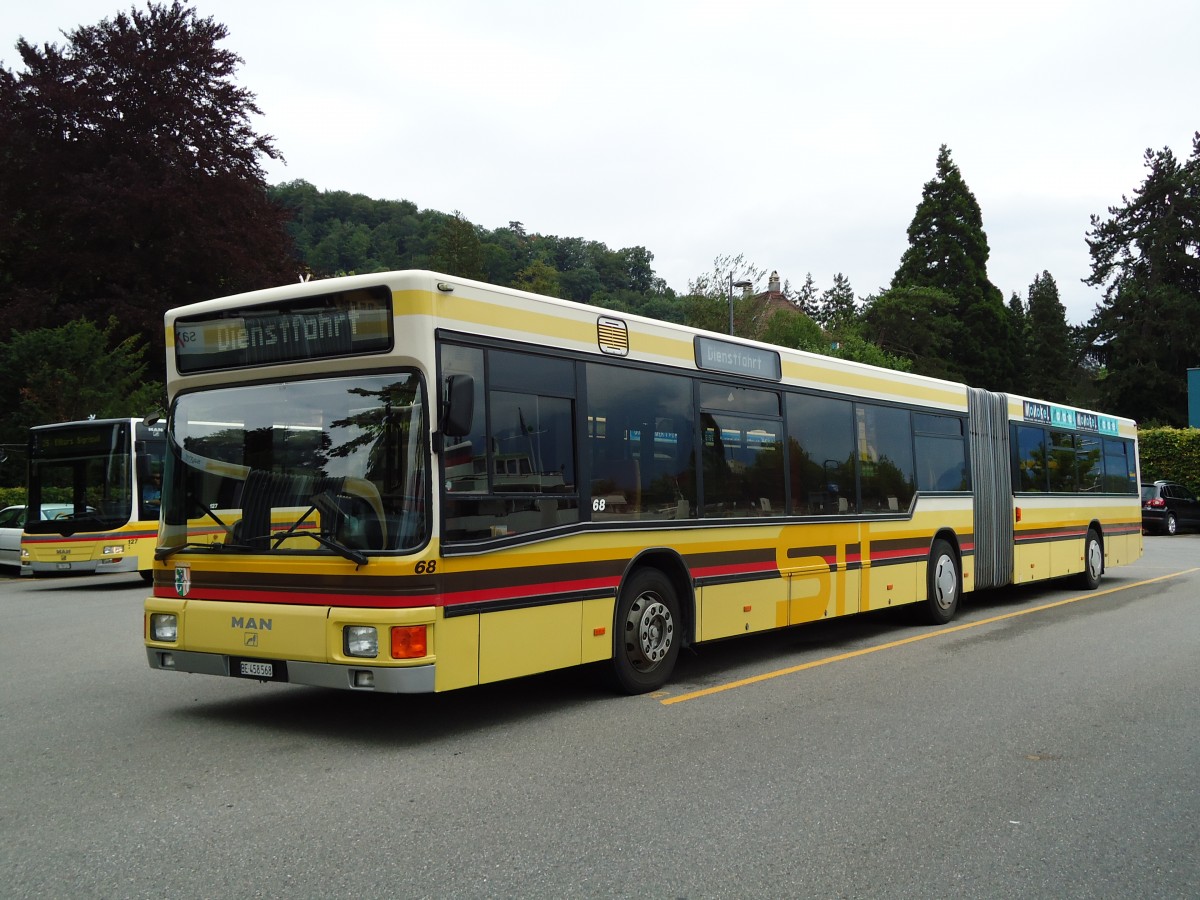 (128'011) - STI Thun - Nr. 68/BE 458'568 - MAN am 24. Juli 2010 bei der Schifflndte Thun