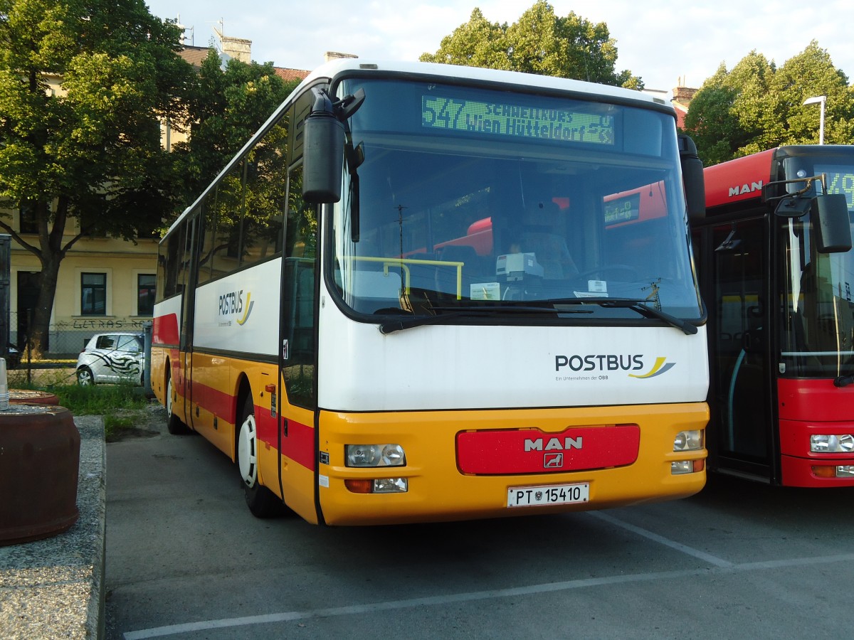 (128'458) - PostBus - PT 15'410 - MAN am 9. August 2010 in Wien, Garage H�tteldorf