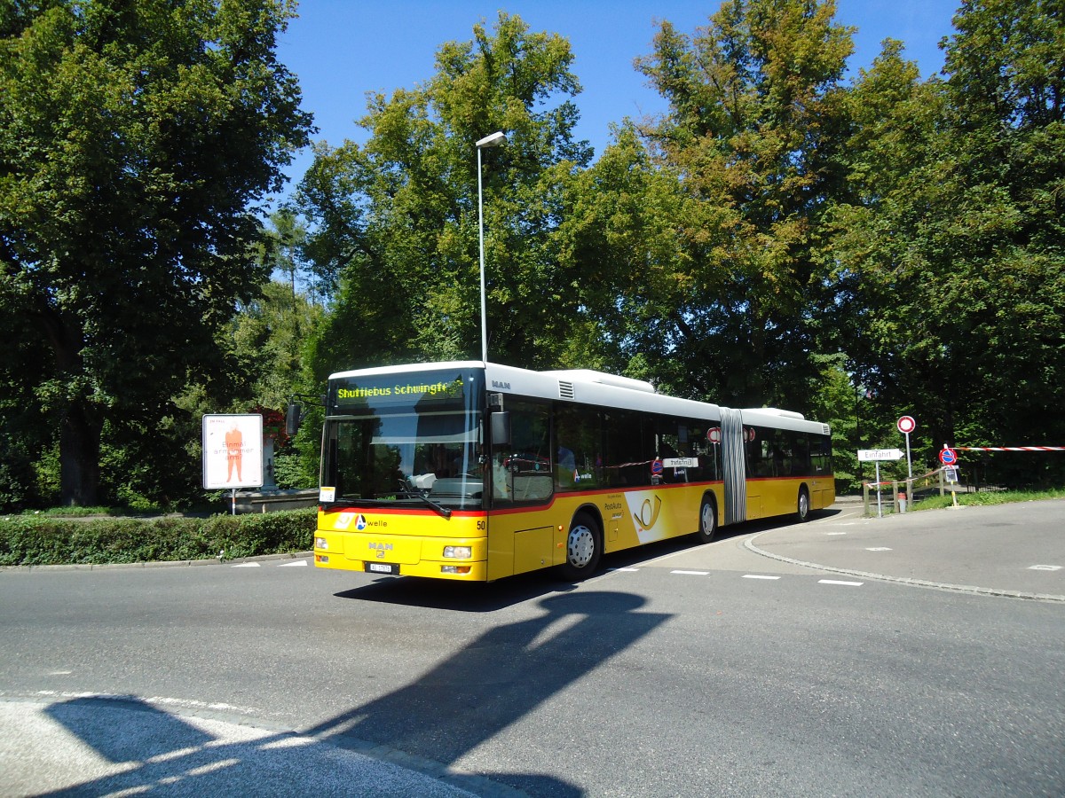 (129'056) - Steffen, Remetschwil - Nr. 50/AG 17'876 - MAN am 22. August 2010 beim Bahnhof Frauenfeld