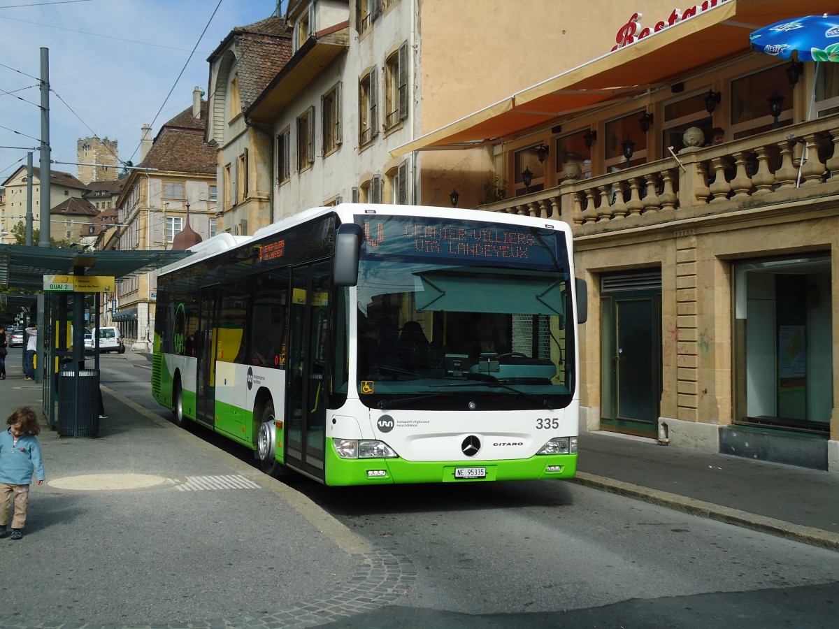 (129'541) - TRN La Chaux-de-Fonds - Nr. 335/NE 95'335 - Mercedes am 6. September 2010 in Neuch�tel, Place Pury