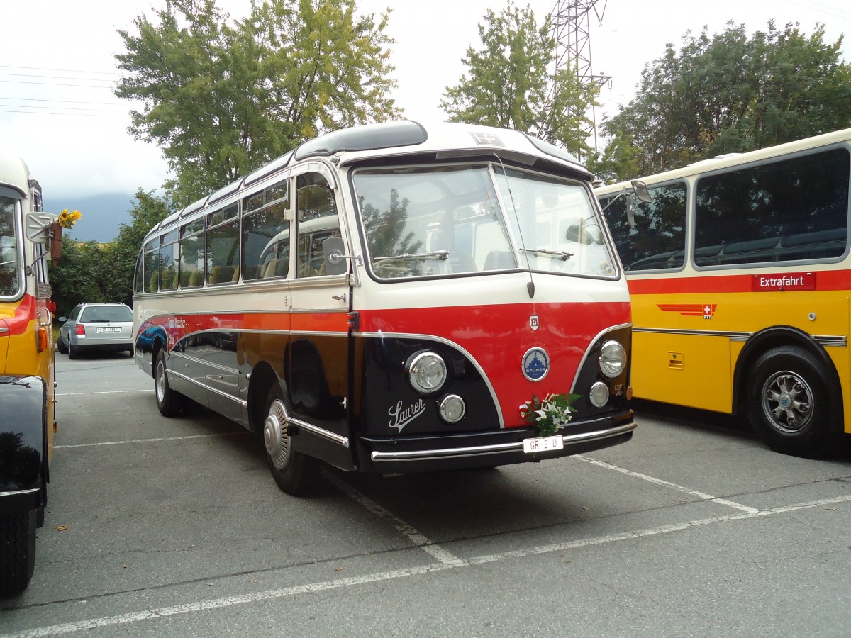 (129'791) - Fischer, Chur - GR 2 U - Saurer/FHS (ex Zumwald, Fribourg; ex Schwitter, Kandersteg; ex Winterhalder, Zrich) am 18. September 2010 in Chur, Obere Au