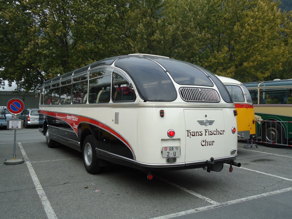 (129'851) - Fischer, Chur - GR 2 U - Saurer/FHS (ex Zumwald, Fribourg; ex Schwitter, Kandersteg; ex Winterhalder, Zrich) am 18. September 2010 in Chur, Obere Au