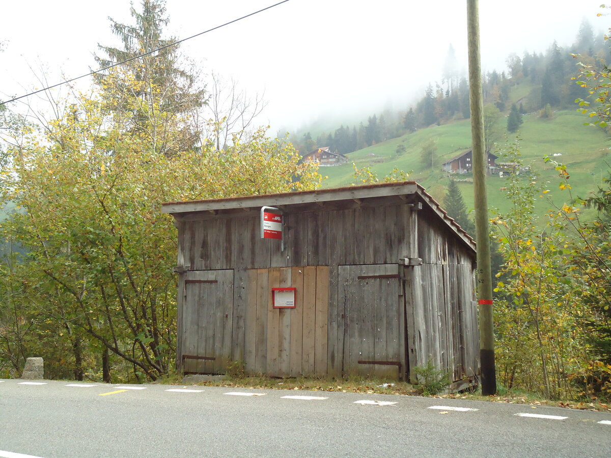 (130'336) - AFA-Haltestelle am 11. Oktober 2010 in Achseten, B�nigen