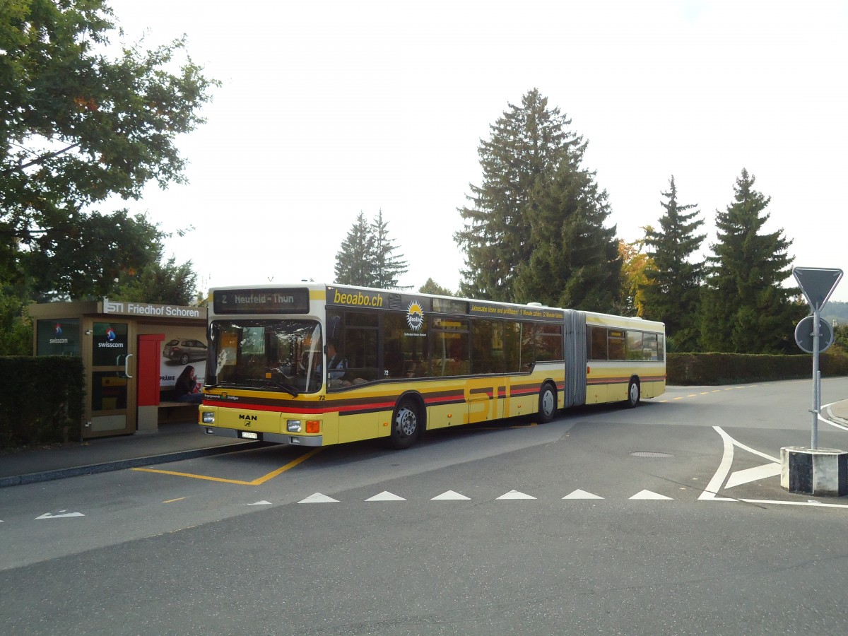 (130'392) - STI Thun - Nr. 72/BE 397'172 - MAN am 12. Oktober 2010 in Thun, Schorenfriedhof