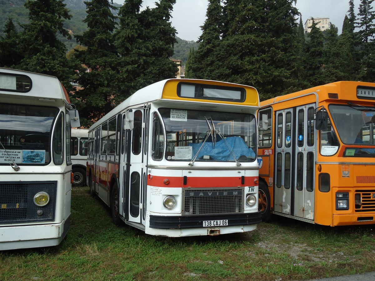 (130'713) - Mus�e Bus, Breil-sur-Roya - Nr. 86/138 CAJ 06 - Saviem am 16. Oktober 2010 in Breil-sur-Roya, Museum
