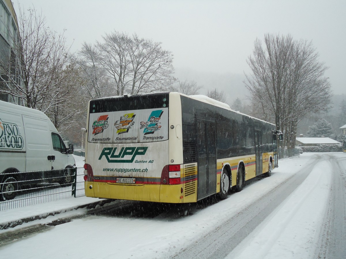 (131'191) - STI Thun - Nr. 131/BE 801'131 - MAN am 1. Dezember 2010 bei der Schifflndte Thun