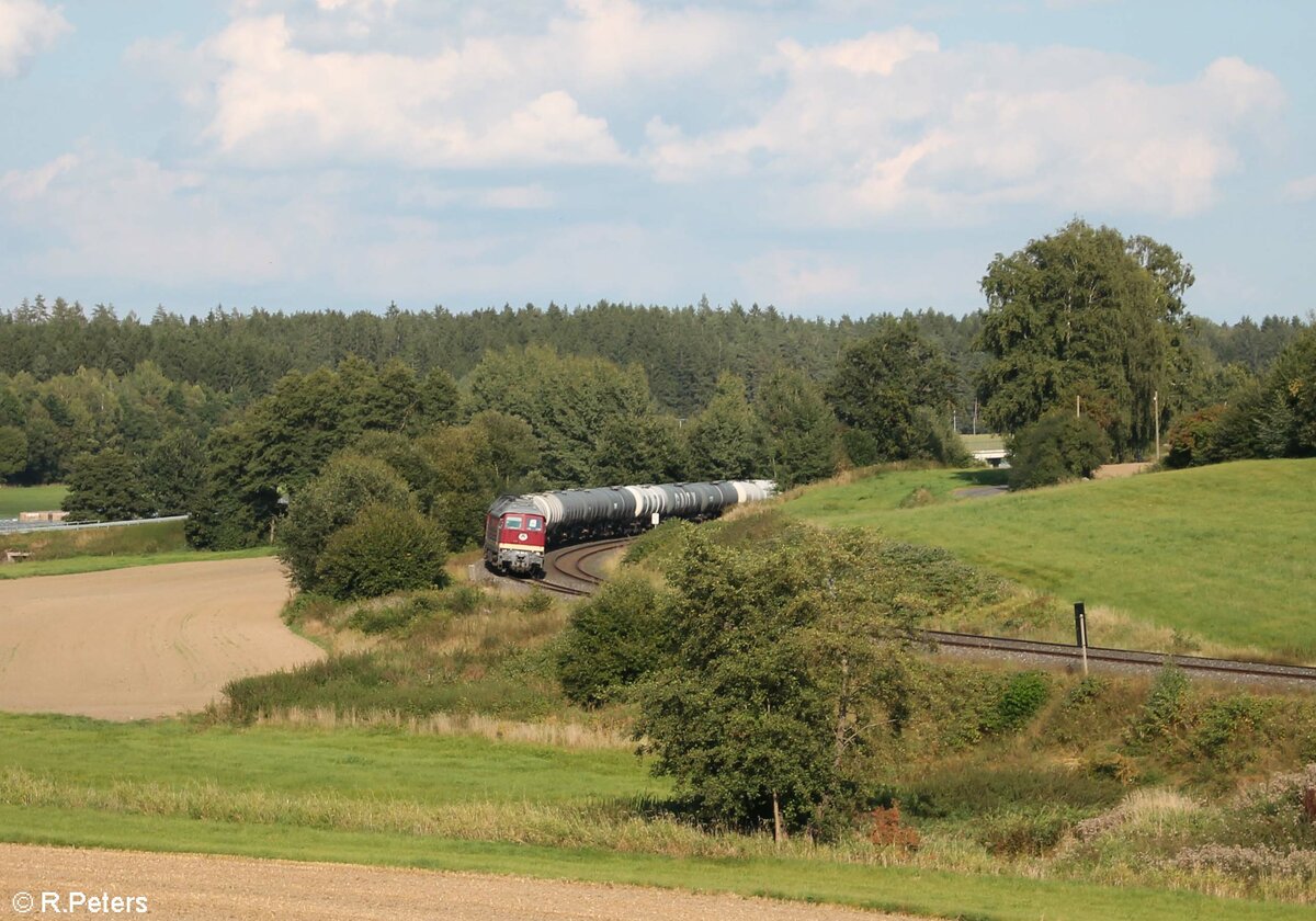 132 109 + 132 068 mit einem Kesselzug nach Ingolstadt bei Escheldorf. 14.09.21