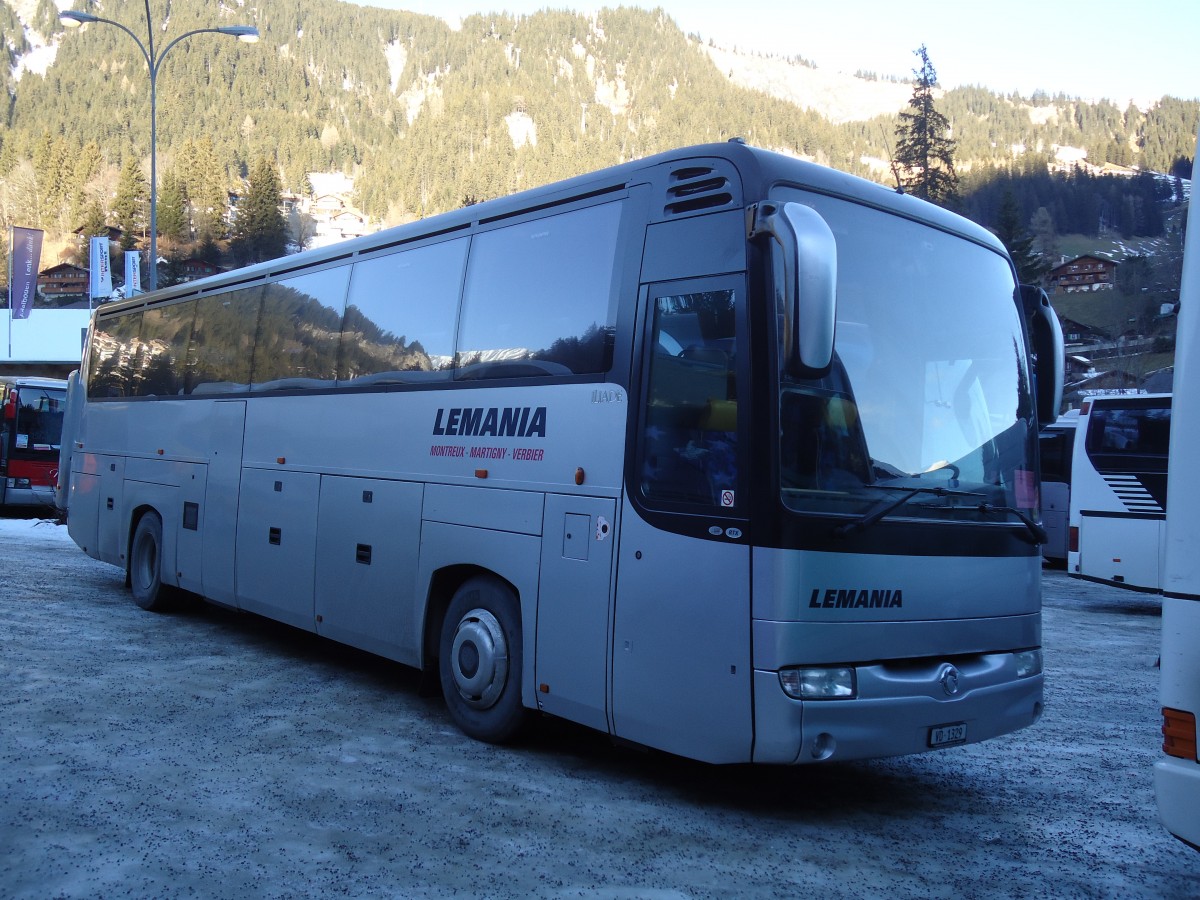 (132'018) - Lmania, Montreux - VD 1329 - Irisbus am 8. Januar 2011 in Adelboden, ASB