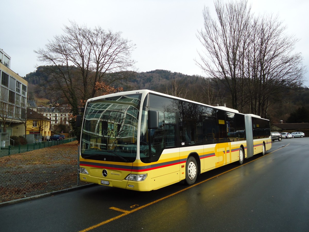 (132'327) - STI Thun - Nr. 136/BE 801'136 - Mercedes am 13. Januar 2011 bei der Schiffl�ndte Thun