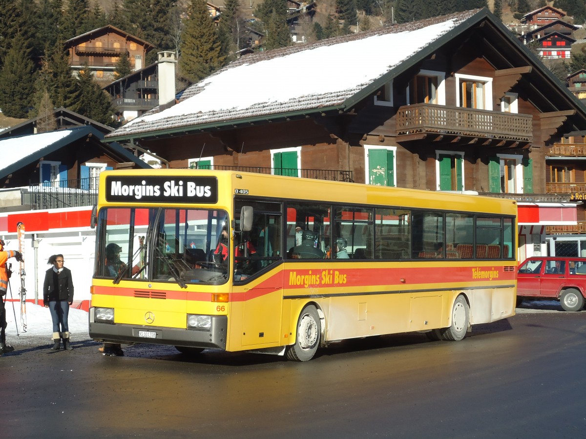 (132'401) - T�l�morgins, Morgins - Nr. 66/VS 301'708 - Mercedes (ex BLT Oberwil Nr. 66) am 22. Januar 2011 in Morgins, Post