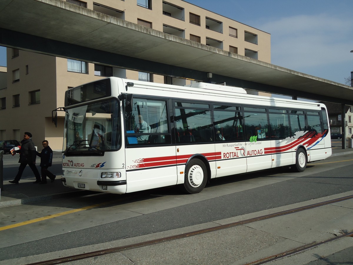 (133'049) - ARAG Ruswil - Nr. 2/LU 167'717 - Irisbus am 11. Mrz 2011 beim Bahnhof Sursee