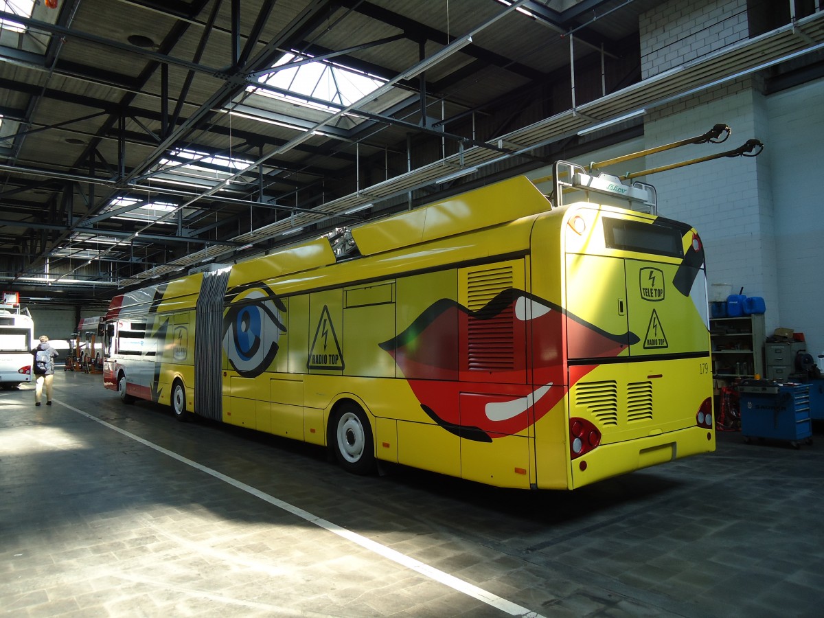 (133'105) - SW Winterthur - Nr. 179 - Solaris Gelenktrolleybus am 20. M�rz 2011 in Winterthur, Depot Gr�zefeld