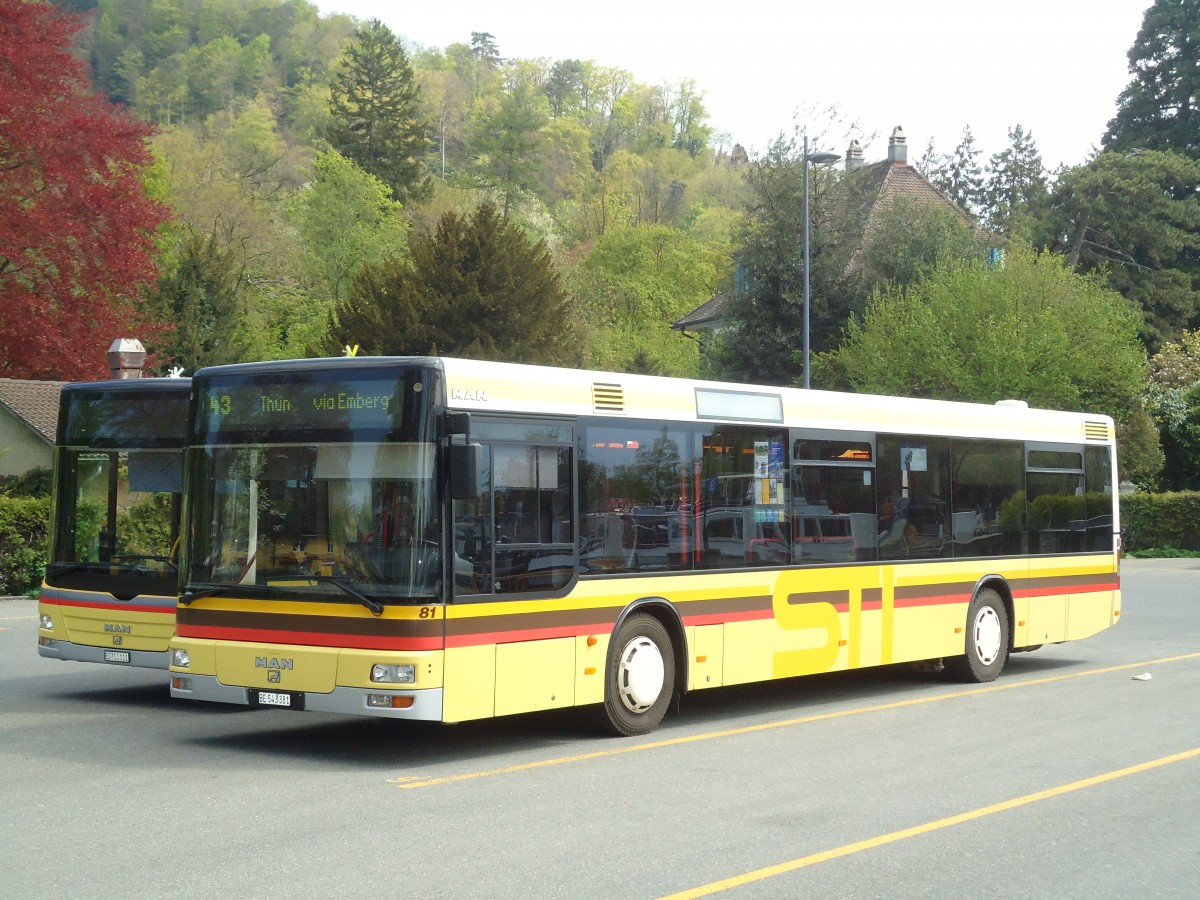 (133'345) - STI Thun - Nr. 81/BE 543'381 - MAN am 18. April 2011 bei der Schifflndte Thun