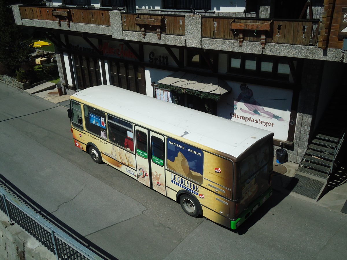 (133'373) - OBZ Zermatt - Nr. 3/VS 143'406 - Vetter am 22. April 2011 in Zermatt, Br�cke zum Steg