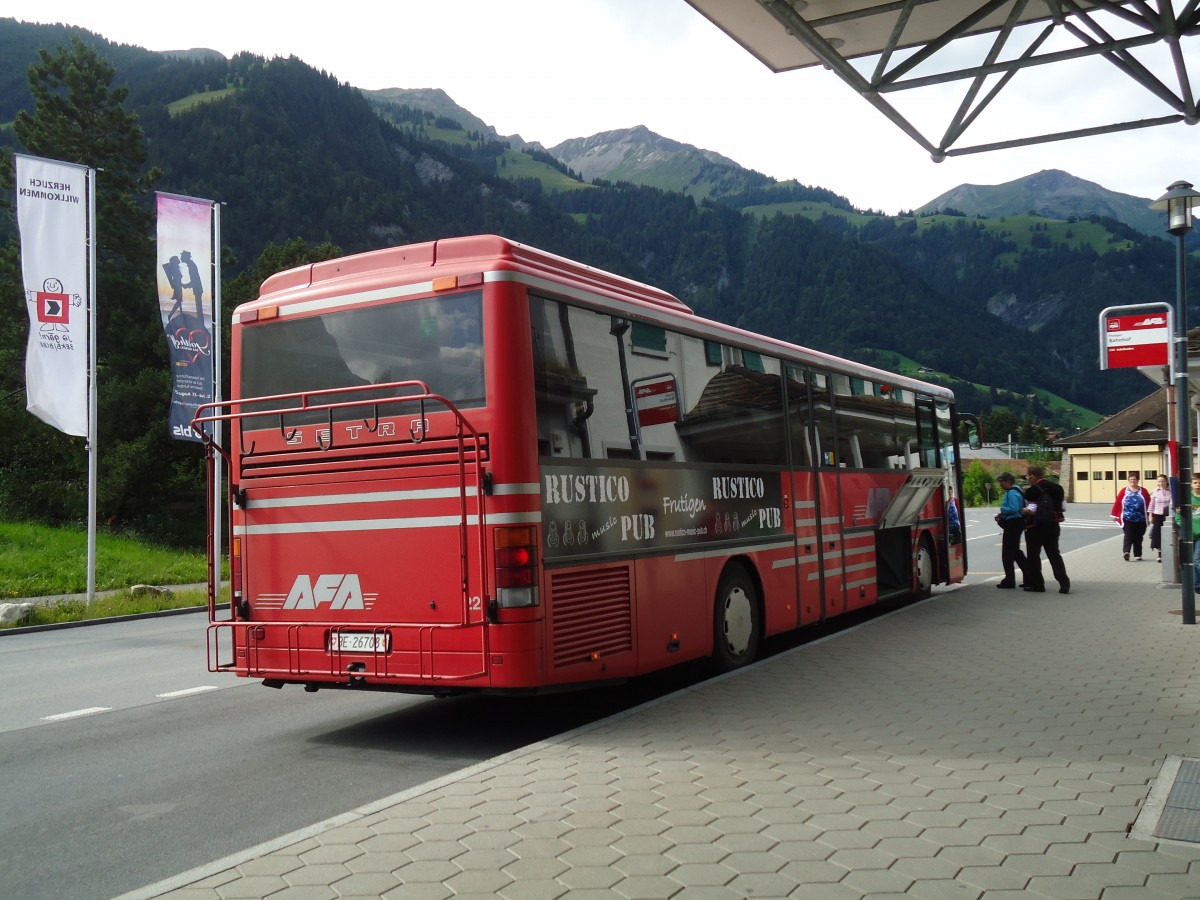 (134'304) - AFA Adelboden - Nr. 22/BE 26'708 - Setra (ex Nr. 8) am 19. Juni 2011 beim Bahnhof Frutigen