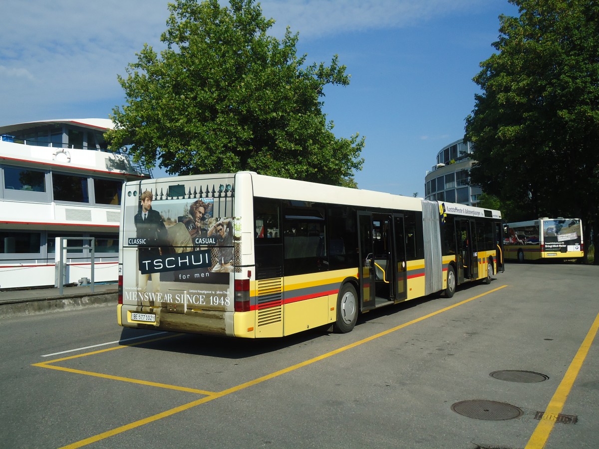 (134'818) - STI Thun - Nr. 102/BE 577'102 - MAN am 9. Juli 2011 bei der Schifflndte Thun