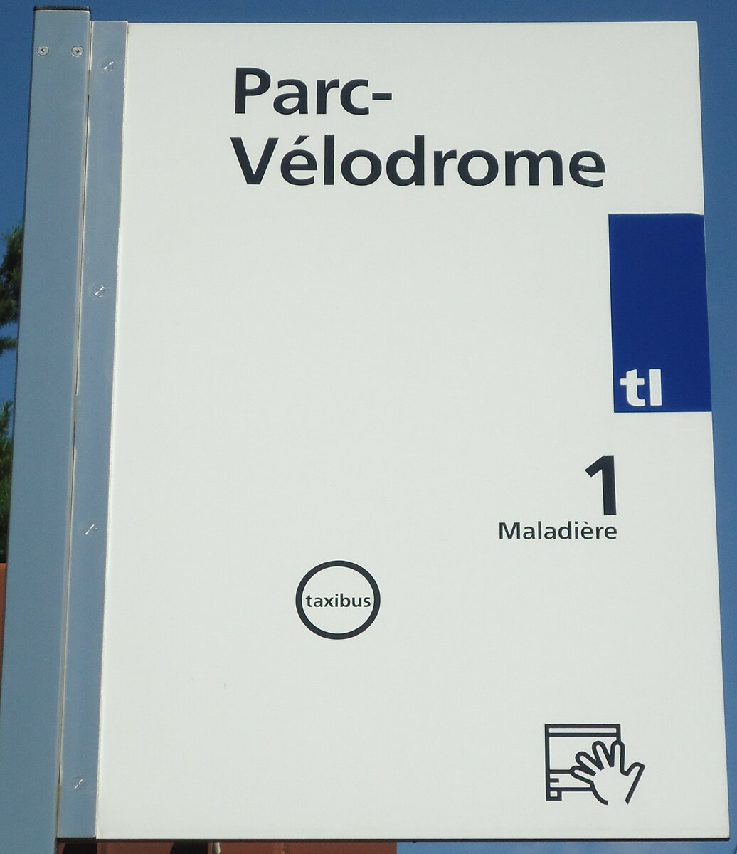 (135'064) - tl-Haltestellenschild - Lausanne, V�lodrome - am 12. Juli 2011