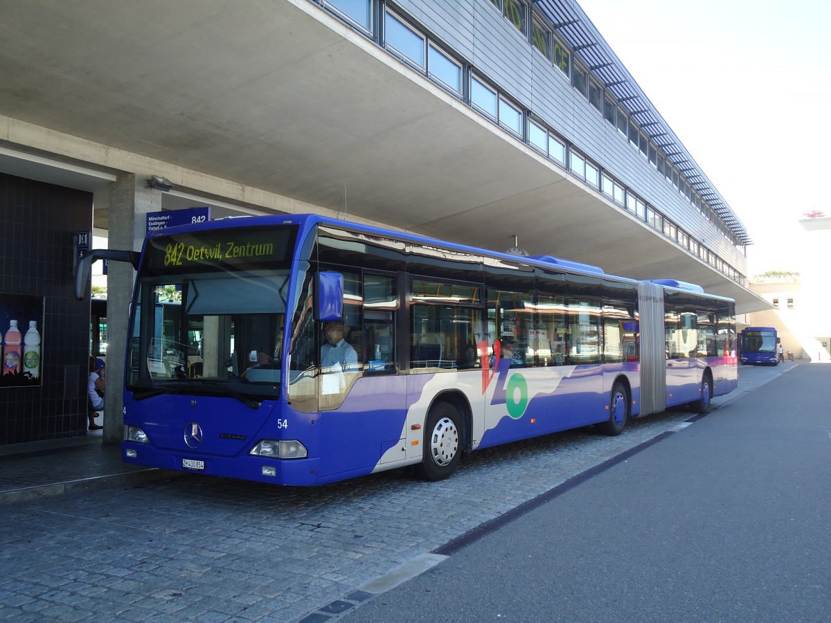 (135'506) - VZO Grningen - Nr. 54/ZH 430'854 - Mercedes am 17. August 2011 beim Bahnhof Uster