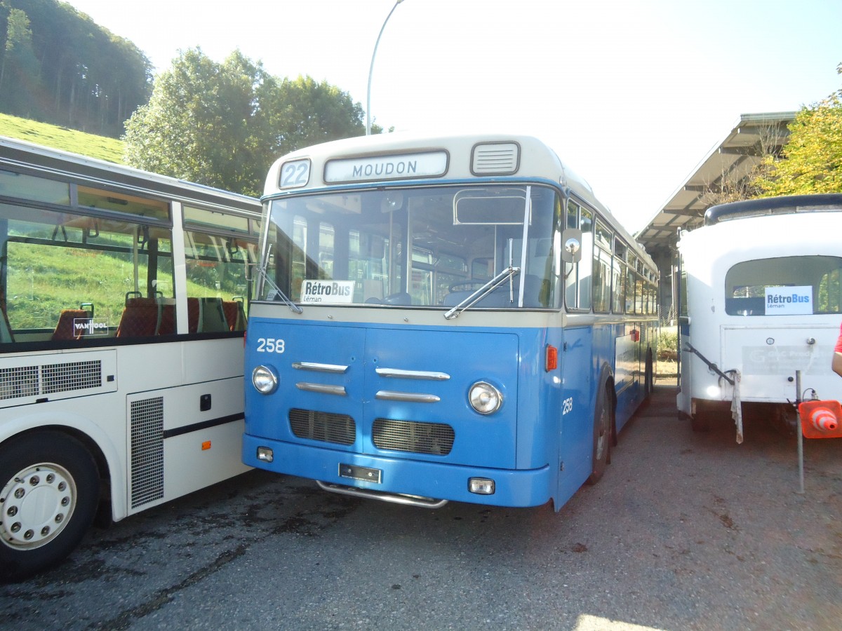 (135'589) - TL Lausanne (R�trobus) - Nr. 258 - Saurer/Saurer am 20. August 2011 in Moudon, R�trobus