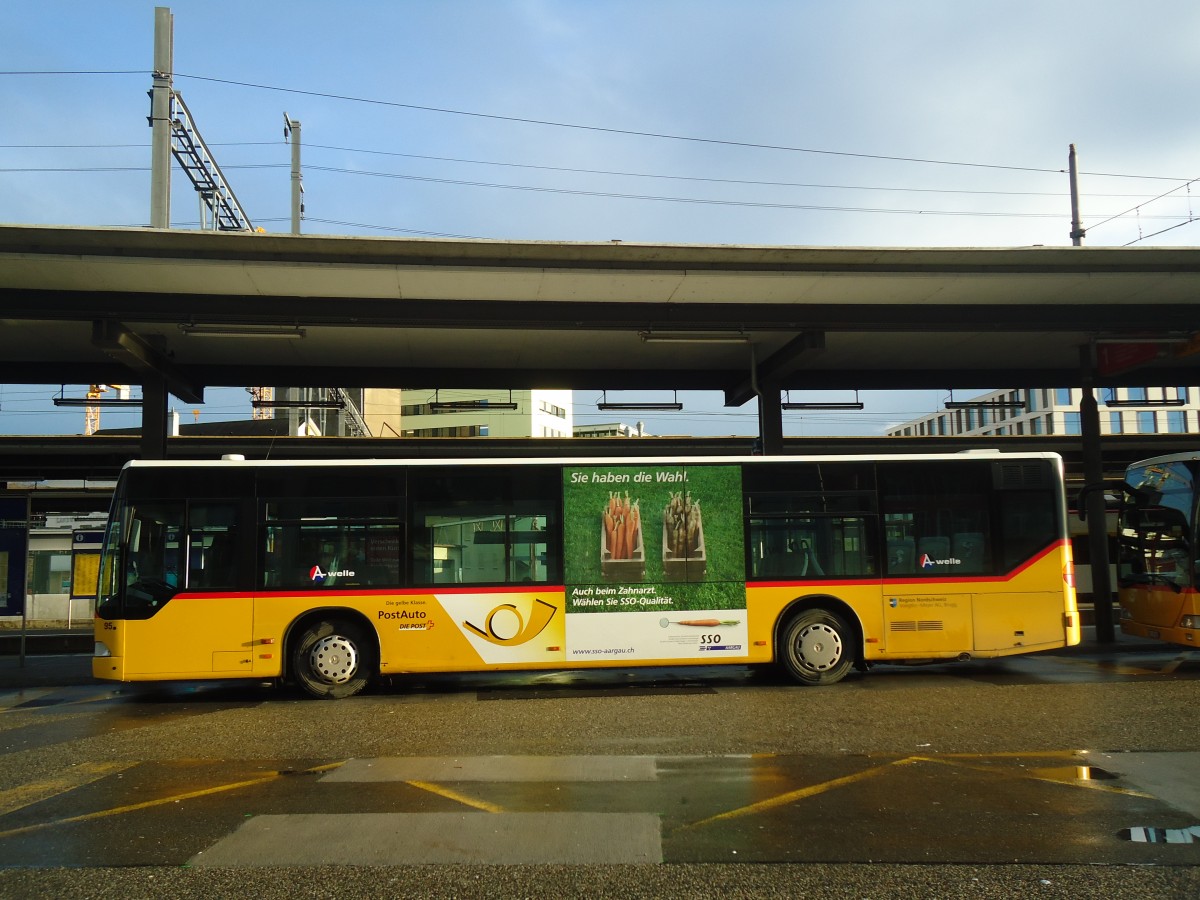 (137'218) - Voegtlin-Meyer, Brugg - Nr. 95/AG 30'579 - Mercedes am 14. Dezember 2011 beim Bahnhof Brugg