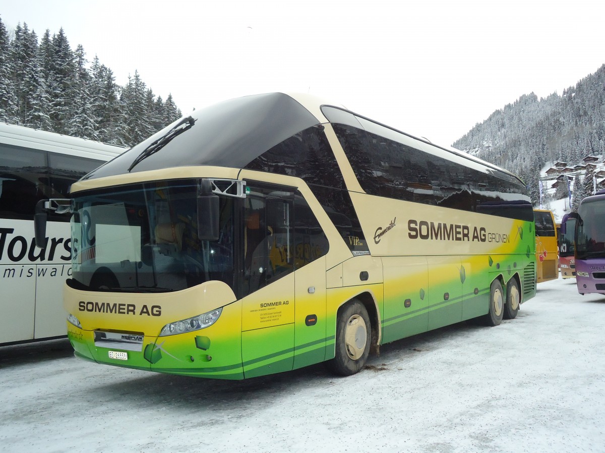 (137'381) - Sommer, Gr�nen - BE 26'858 - Neoplan am 7. Januar 2012 in Adelboden, ASB