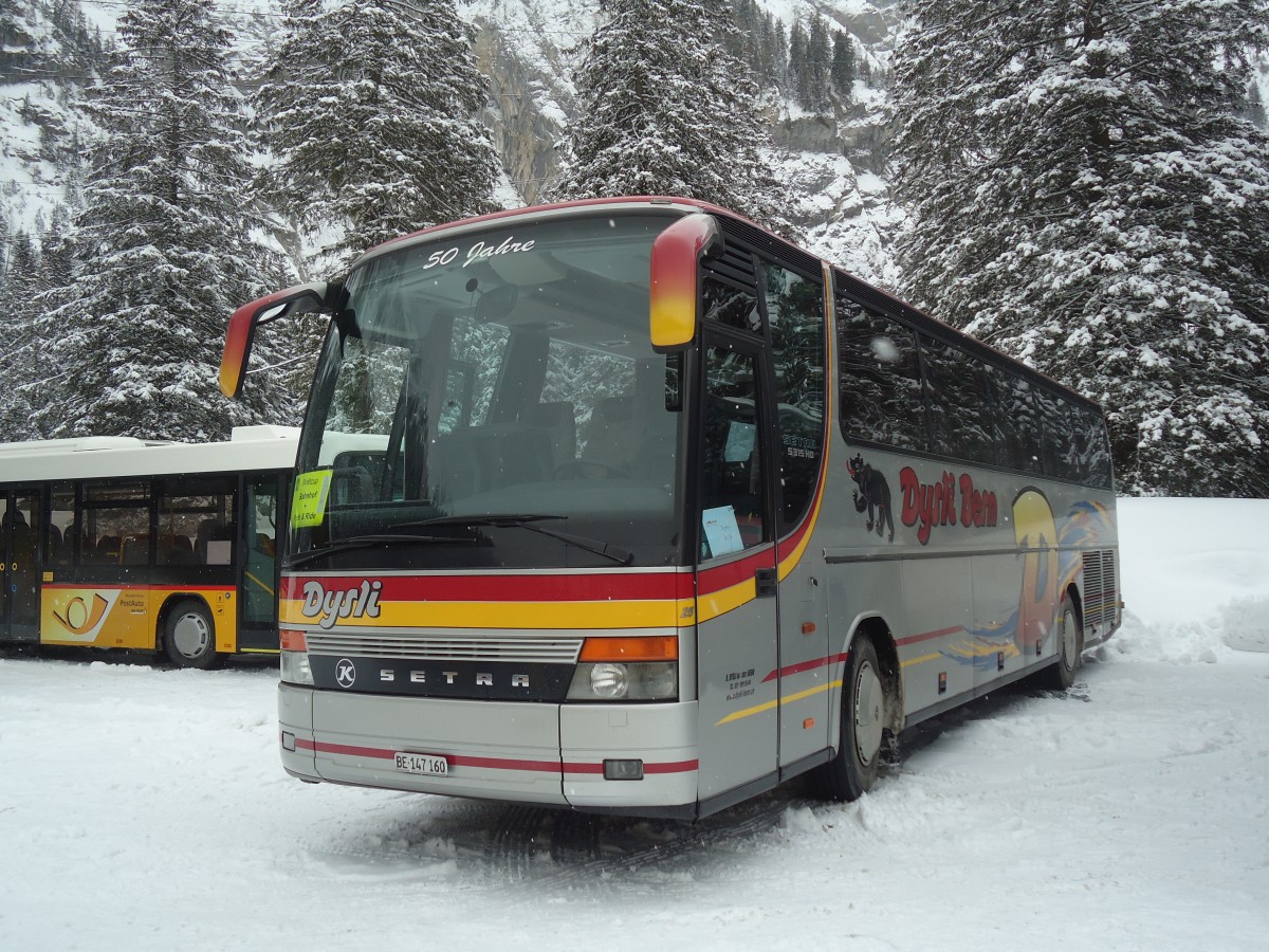 (137'517) - Dysli, Bern - Nr. 25/BE 147'160 - Setra (ex Nvermann, D-Mettmann) am 7. Januar 2012 in Adelboden, Unter dem Birg