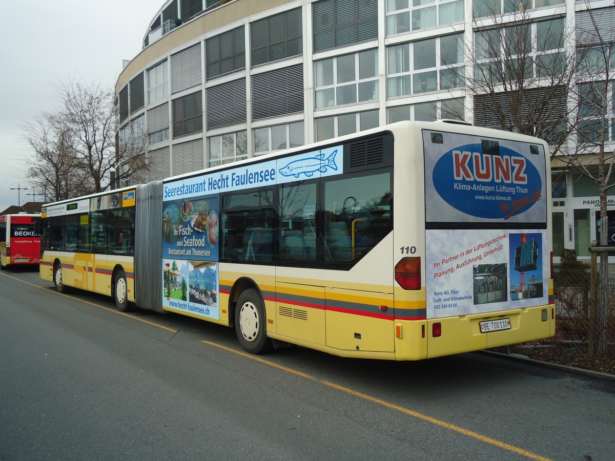 (137'586) - STI Thun - Nr. 110/BE 700'110 - Mercedes am 9. Januar 2012 bei der Schiffl�ndte Thun