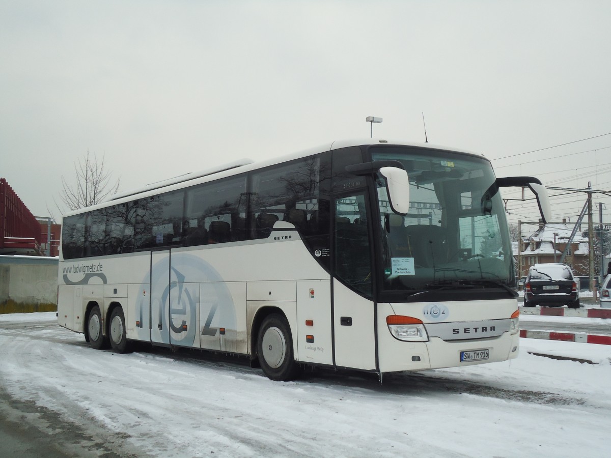 (137'640) - Aus Deutschland: Metz, Sennfeld - SW-TM 916 - Setra am 1. Februar 2012 in Thun, Rosenau