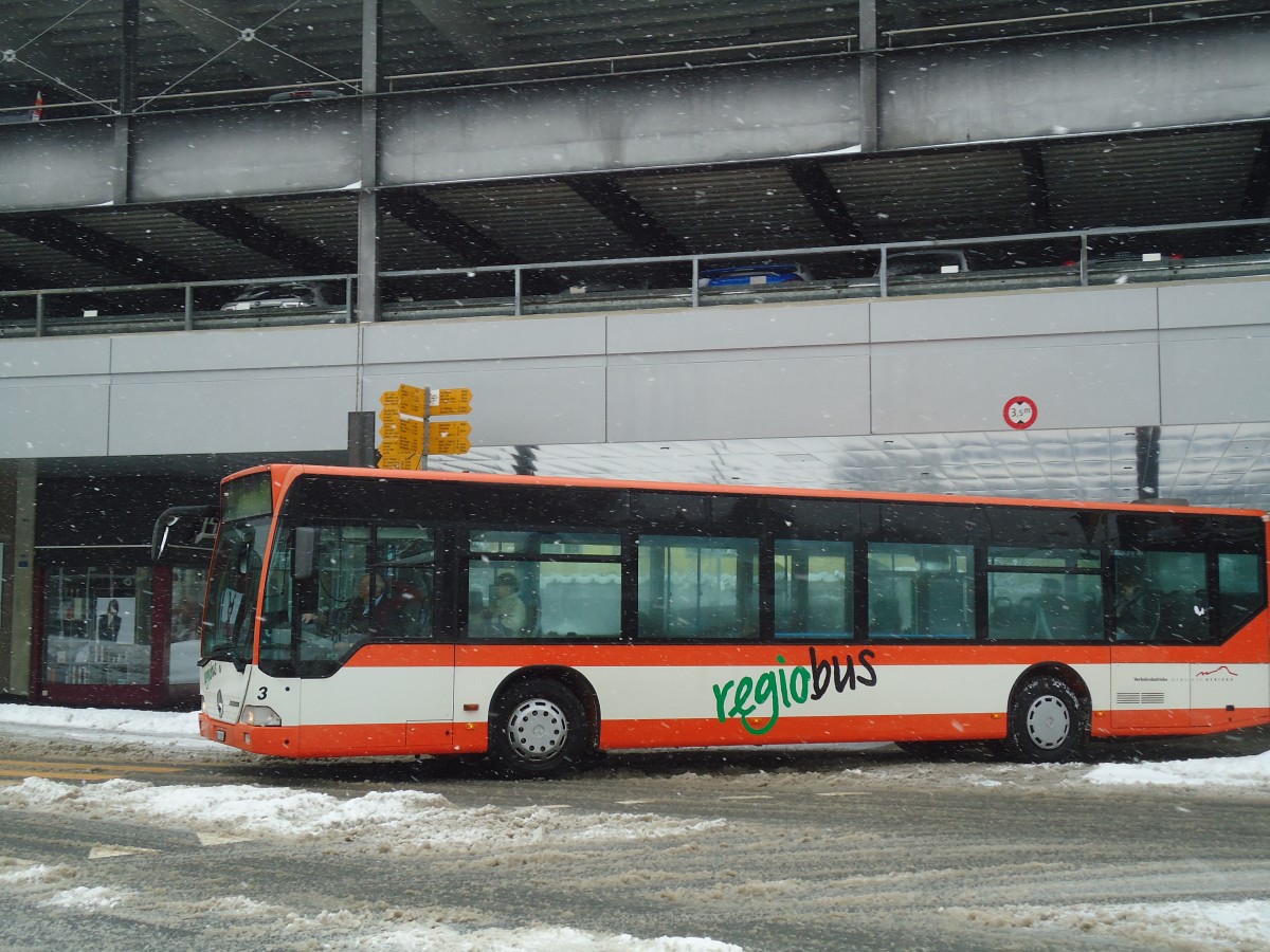 (137'692) - VBH Herisau - Nr. 3/AR 22'930 - Mercedes am 15. Februar 2012 beim Bahnhof Herisau