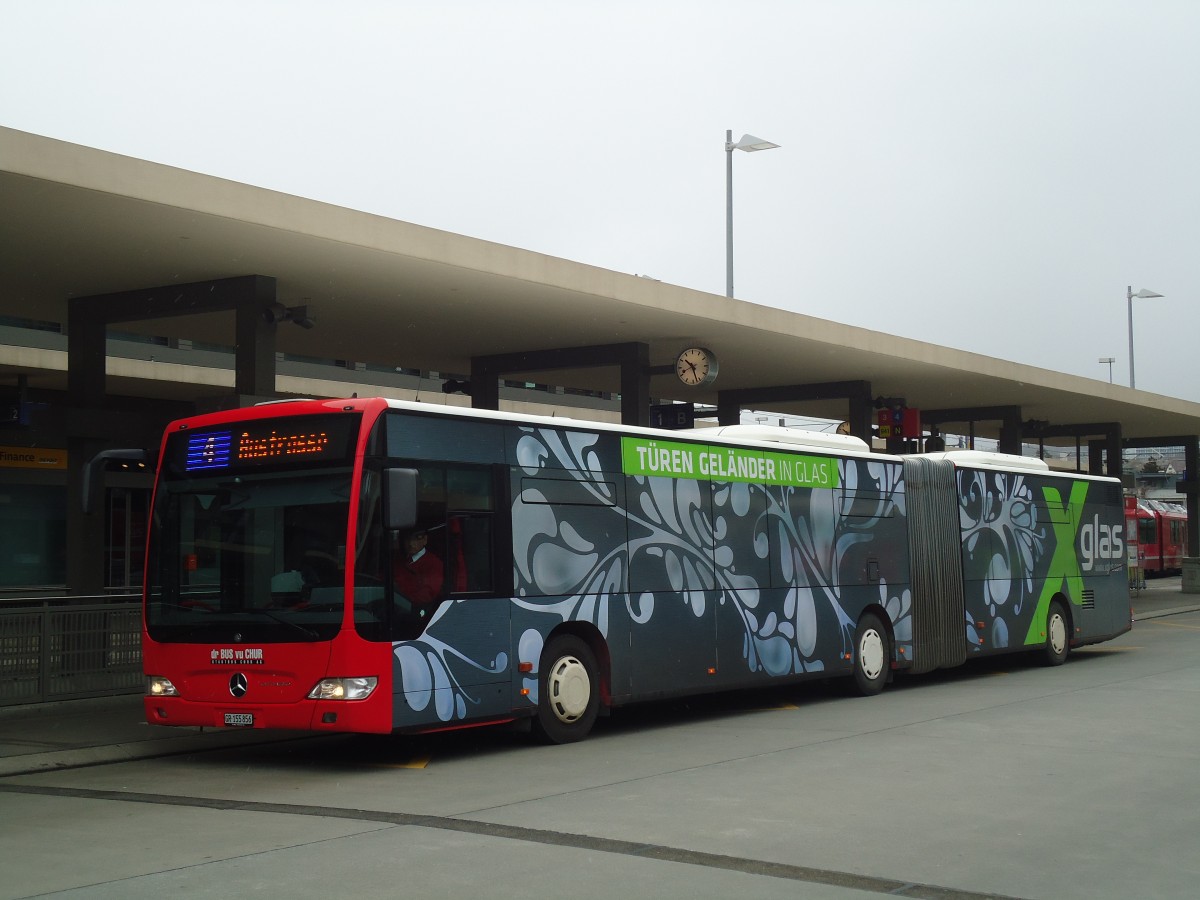 (137'891) - SBC Chur - Nr. 56/GR 155'856 - Mercedes am 5. Mrz 2012 beim Bahnhof Chur