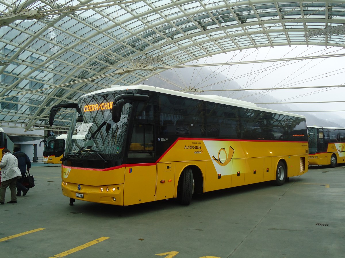 (137'901) - AutoPostale Ticino - TI 237'665 - Temsa am 5. M�rz 2012 in Chur, Postautostation