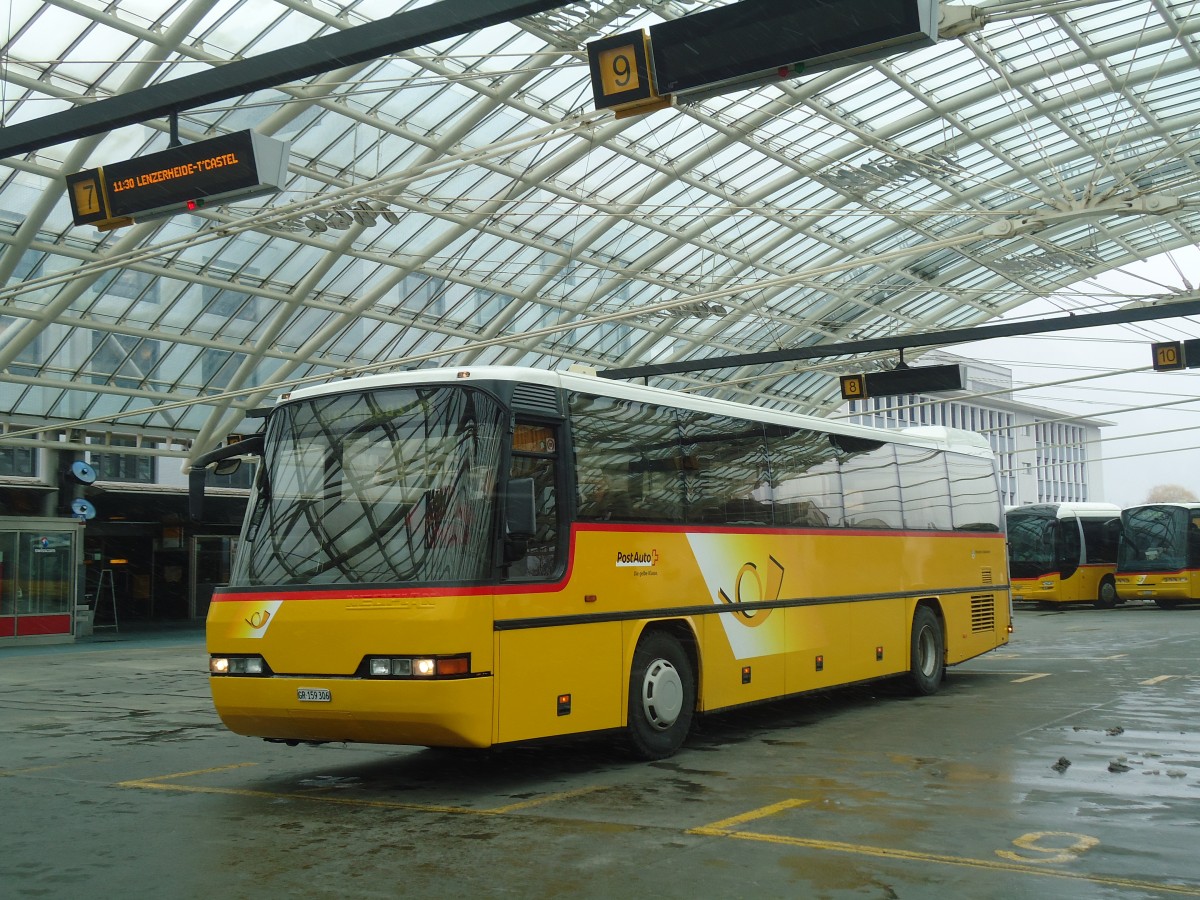 (137'914) - PostAuto Graub�nden - GR 159'306 - Neoplan (ex P 25'141) am 5. M�rz 2012 in Chur, Postautostation