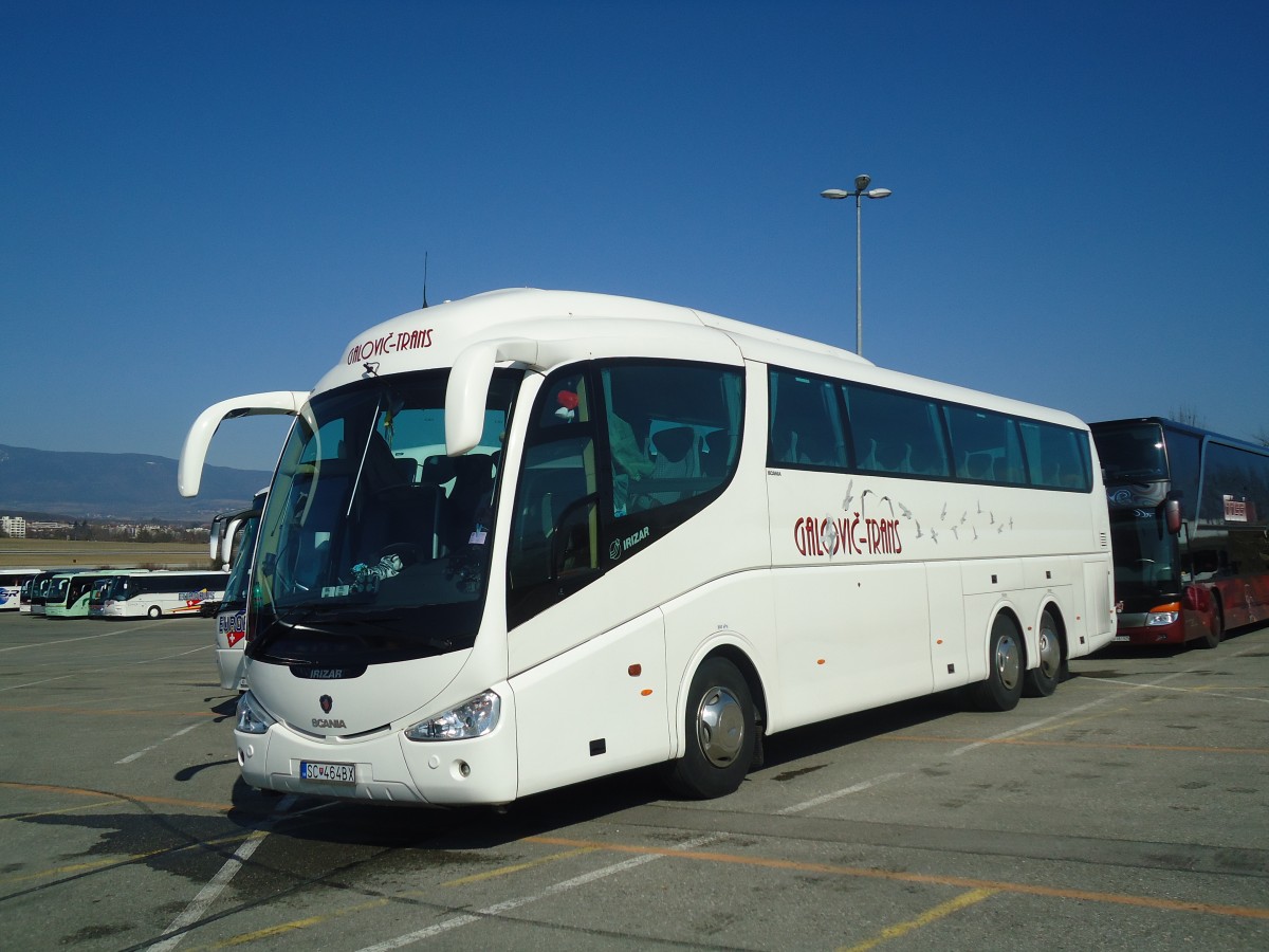 (138'219) - Aus der Slowakei: Galovic, Chorvtsky Grob - SC-464BX - Scania/Irizar am 9. Mrz 2012 in Genve, P 47