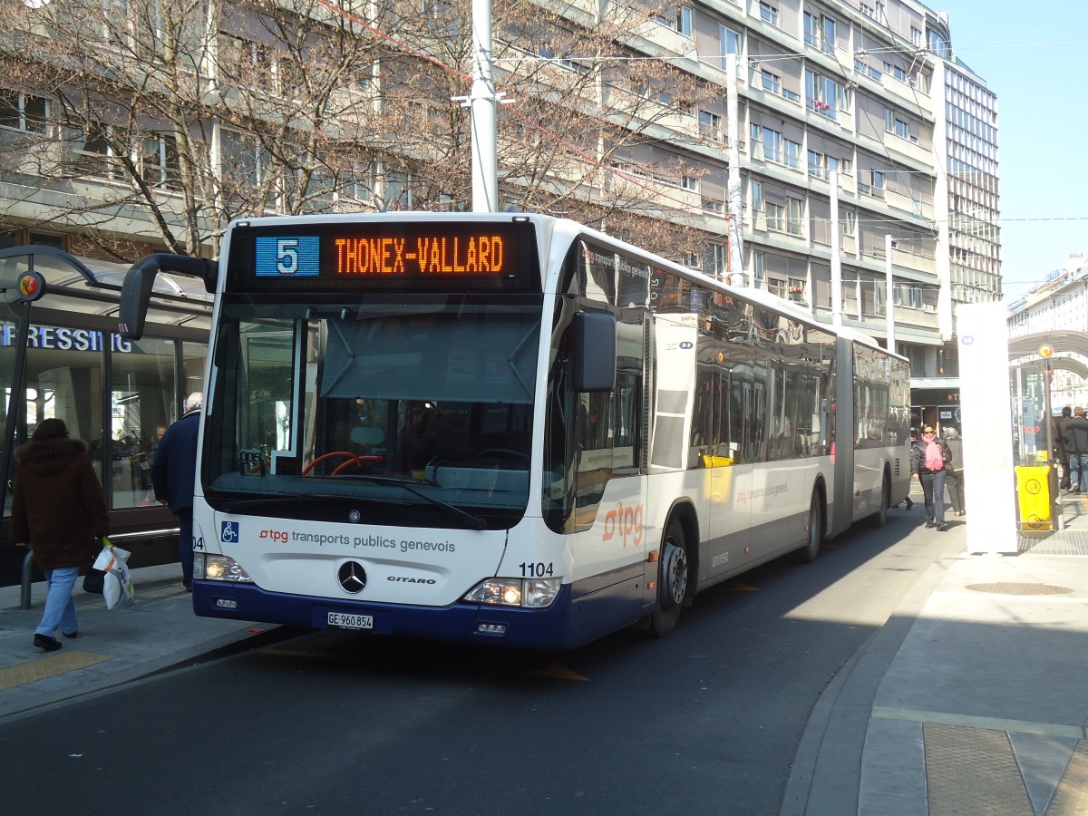 (138'280) - TPG Genve - Nr. 1104/GE 960'854 - Mercedes am 9. Mrz 2012 in Genve, Coutance