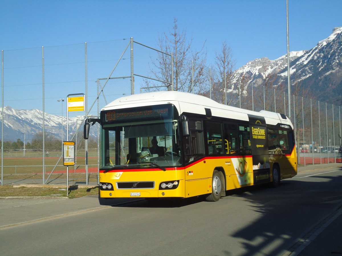 (138'335) - PostAuto Bern - BE 610'543 - Volvo am 14. M�rz 2012 in Interlaken, BZI