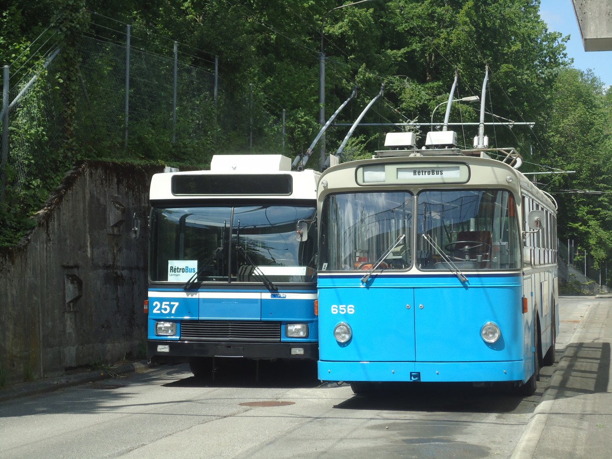 (138'756) - TL Lausanne (R�trobus) - Nr. 656 - FBW/Eggli Trolleybus am 13. Mai 2012 in Lausanne, D�p�t Borde