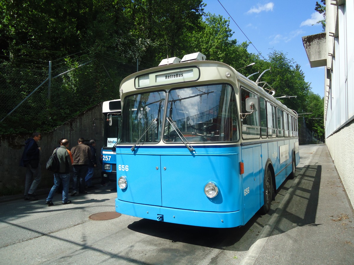 (138'759) - TL Lausanne (R�trobus) - Nr. 656 - FBW/Eggli Trolleybus am 13. Mai 2012 in Lausanne, D�p�t Borde