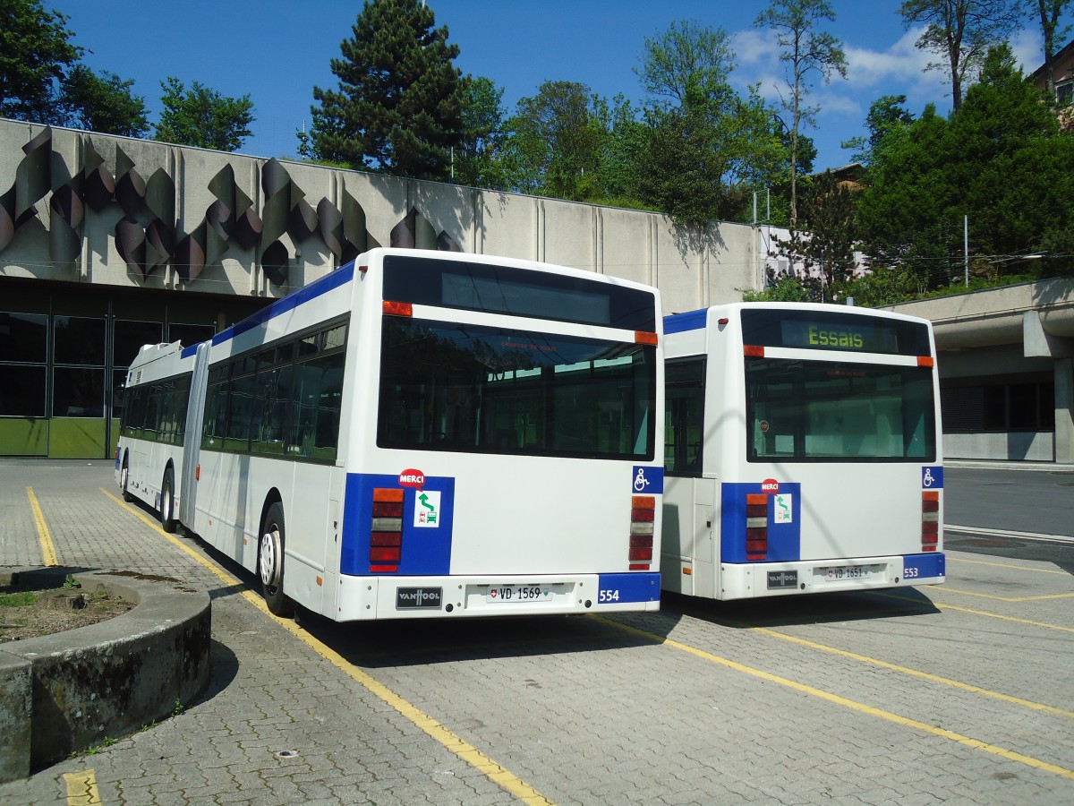 (138'776) - TL Lausanne - Nr. 554/VD 1569 - Van Hool am 13. Mai 2012 in Lausanne, D�p�t Borde