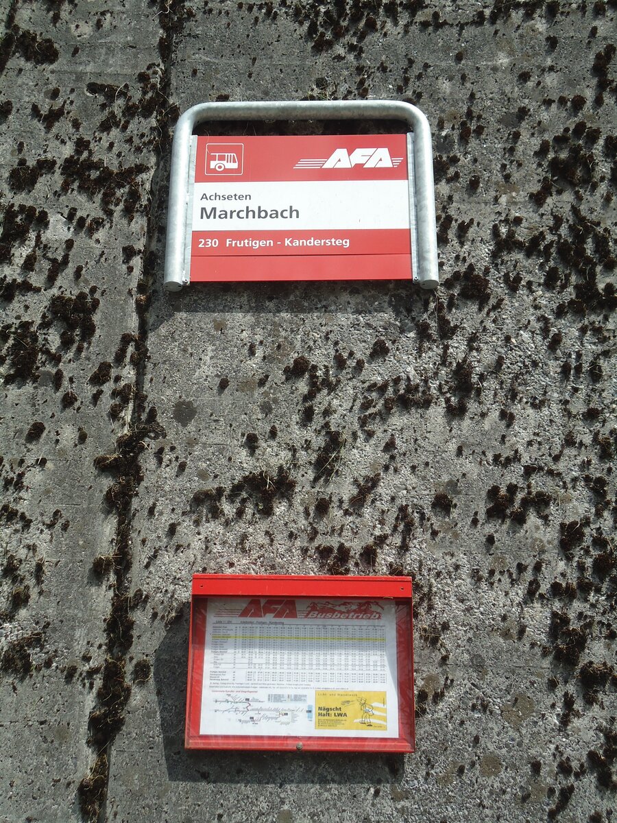 (139'160) - AFA-Haltestelle am 28. Mai 2012 in Achseten, Marchbach