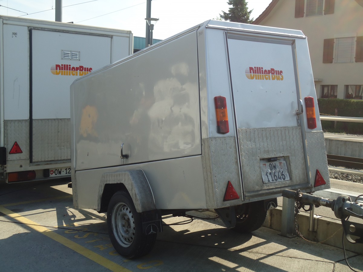 (139'202) - Dillier, Sarnen - OW 11'646 - Gowa/AW PTT/Gangloff Gep�ckanh�nger am 2. Juni 2012 beim Bahnhof Sarnen