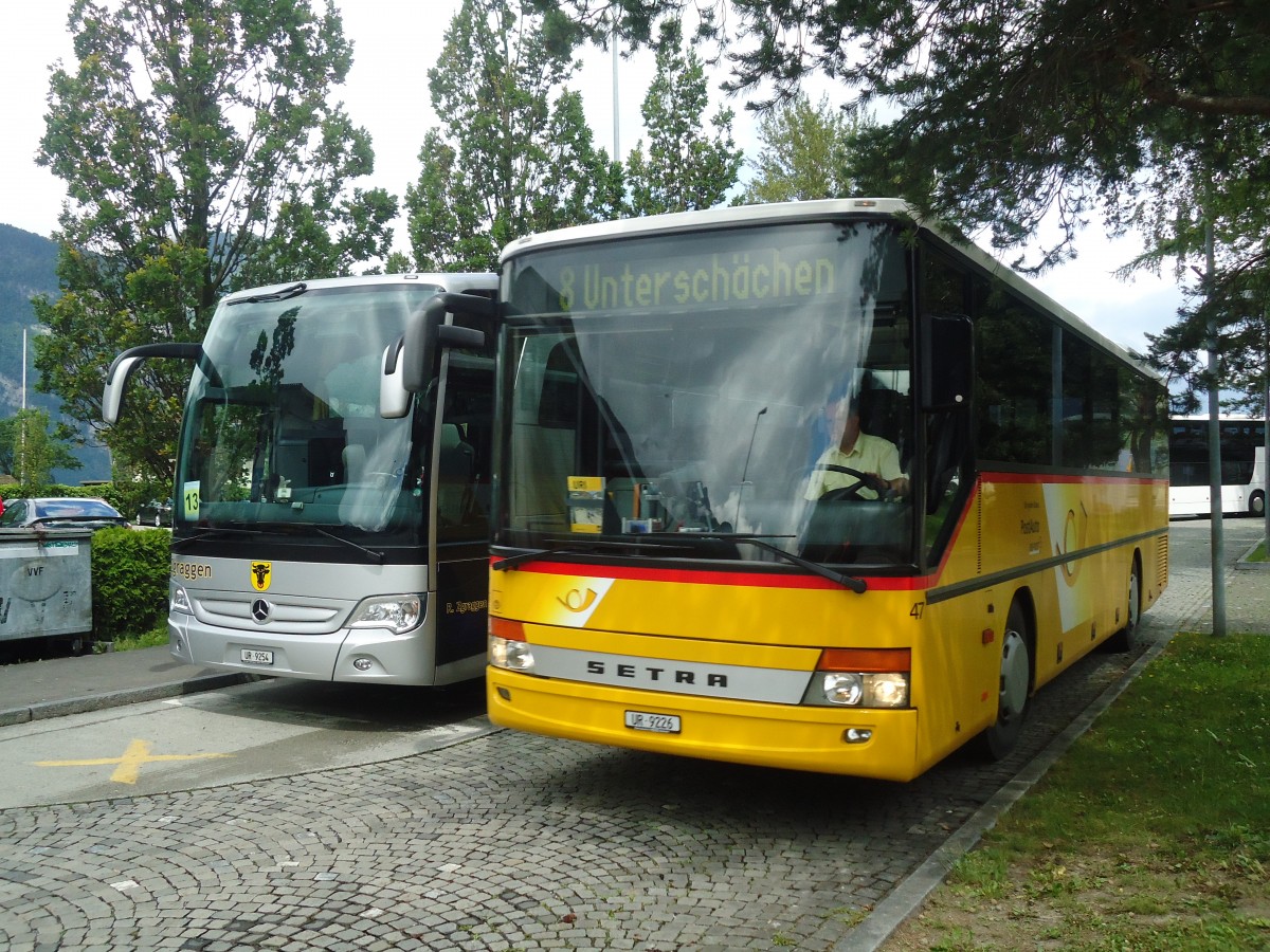 (139'435) - AAGU Altdorf - Nr. 47/UR 9226 - Setra am 11. Juni 2012 beim Bahnhof Fl�elen