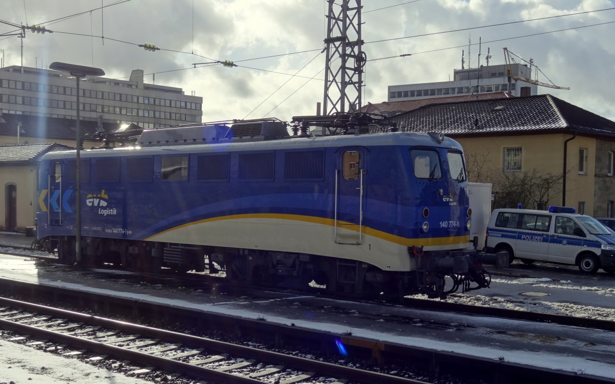 140-774 von evb-Logistik war am 27.Januar 2014 in Bamberg zu Besuch.