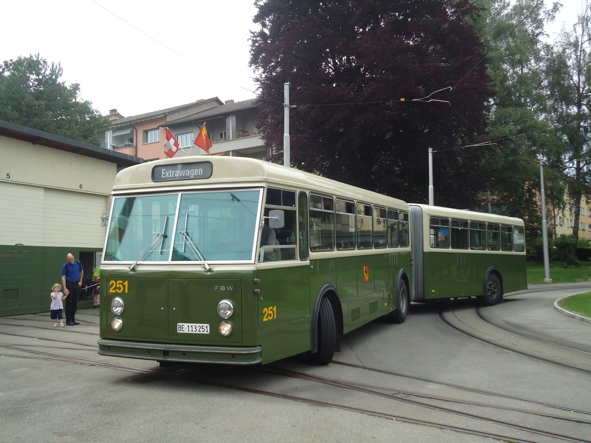 (140'103) - SVB Bern (TVB) - Nr. 251/BE 113'251 - FBW/SWS-R&J am 24. Juni 2012 in Bern, Weissenb�hl