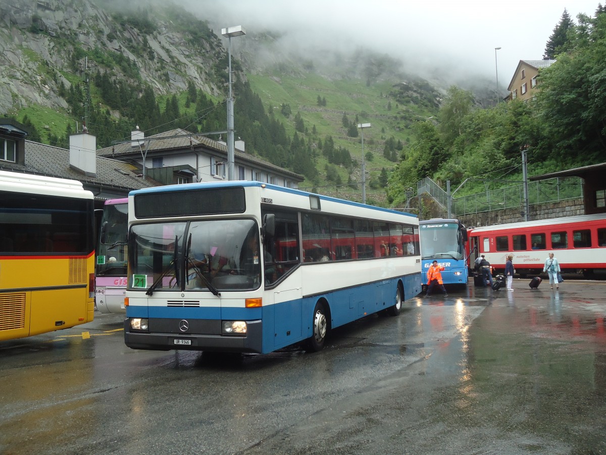 (140'400) - Meyer, G�schenen - UR 9346 - Mercedes (ex Gut, Binz Nr. 19) am 1. Juli 2012 beim Bahnhof G�schenen