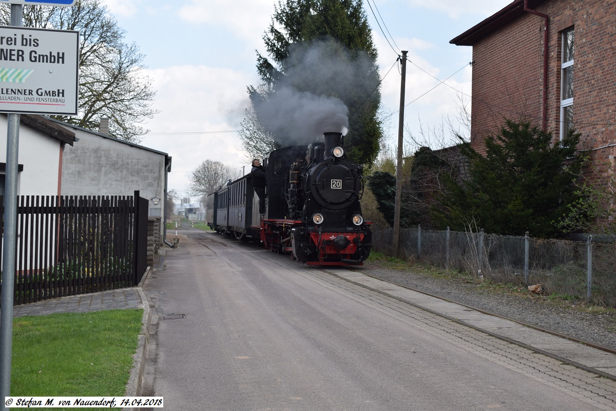 14.04.2018: Straßendurchfahrt in Klostermansfeld.