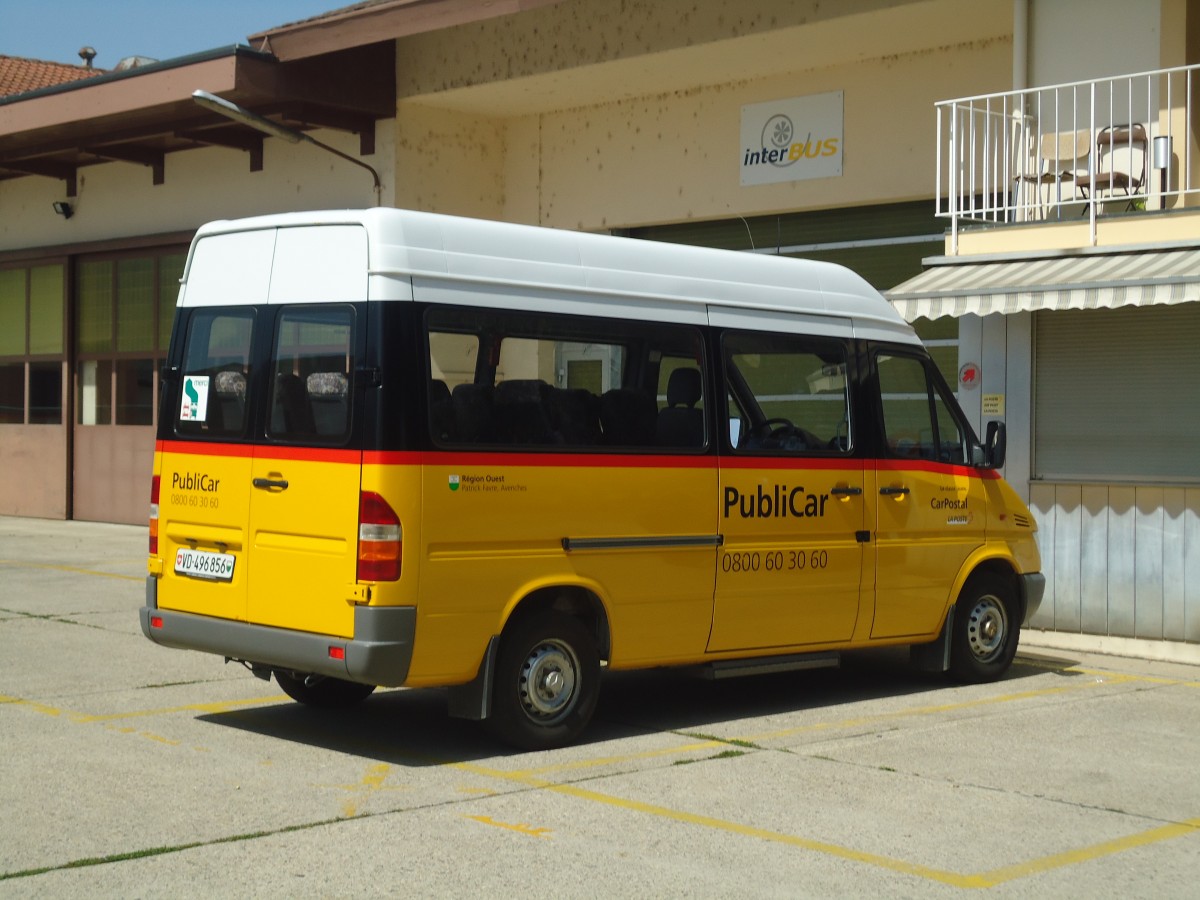 (141'359) - Favre, Avenches - VD 496'856 - Mercedes (ex Zbinden, Vallamand) am 19. August 2012 in Yverdon, Postgarage