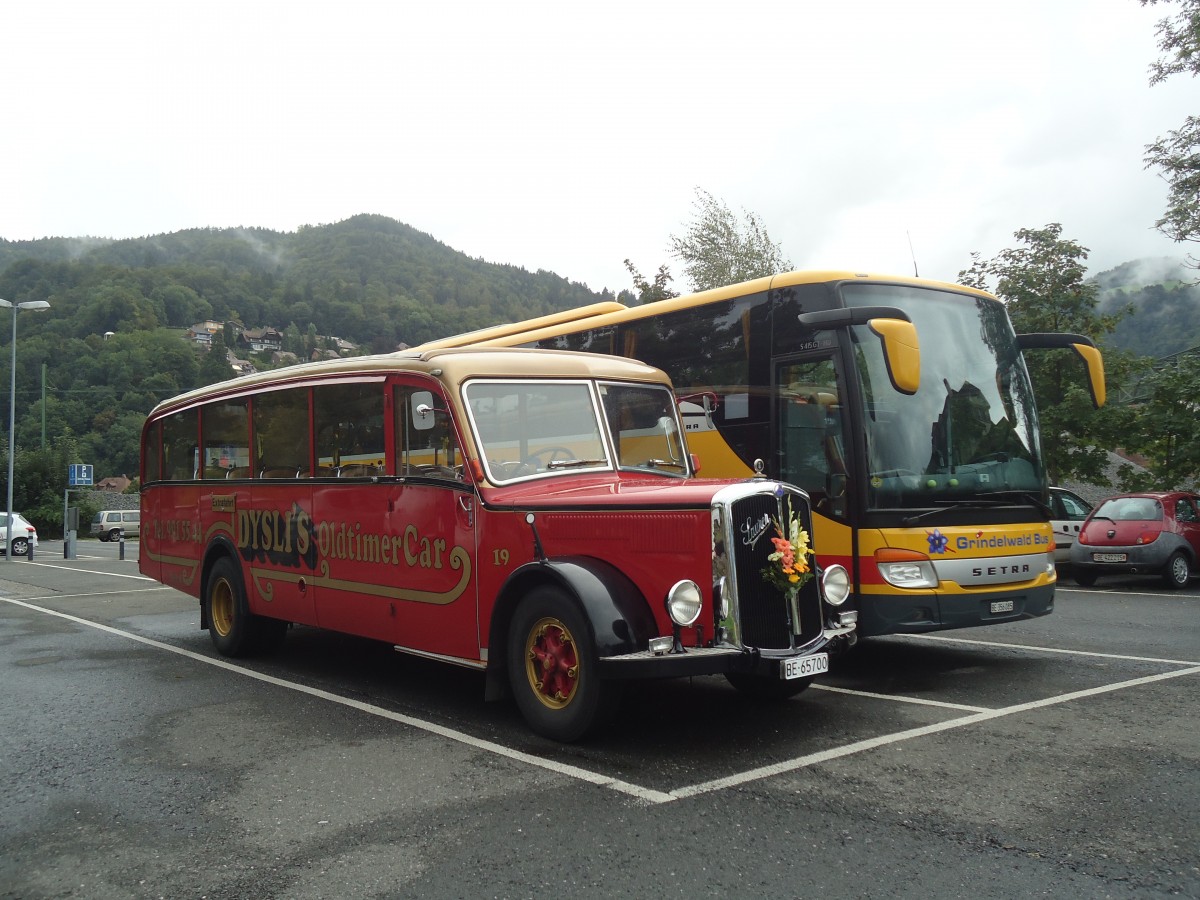 (141'404) - Dysli, Bern - Nr. 19/BE 65'700 - Saurer/Saurer (ex P 23'085; ex P 2137) am 31. August 2012 in Thun, Seestrasse